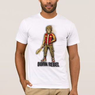 Born Rebel Monkey Gunner T Shirt