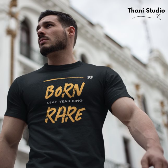 Born Sällsynt Leap Year Kung Feb 29 Birthday T Shirt (Skapare uppladdad)