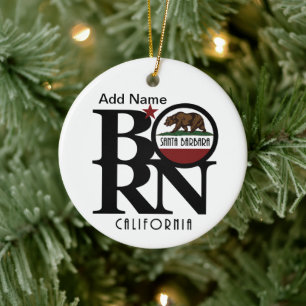 BORN Santa Barbara California Custumizable Julgransprydnad Keramik