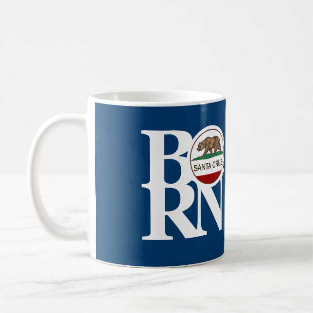 BORN Santa Cruz 11oz Blue Kaffemugg (Vänster)