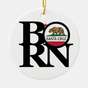 BORN Santa Cruz Julgransprydnad Keramik