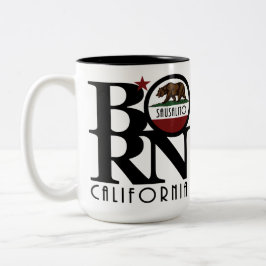 BORN Sausalito CA 15oz Två-Tonad Mugg