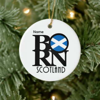 BORN Scotland Customizable Julgransprydnad Keramik