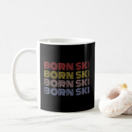 BORN SKI MUG FOR SKIING LOVERS KAFFEMUGG