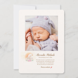 Born Sleeping Photo Birth Notice Meddelande