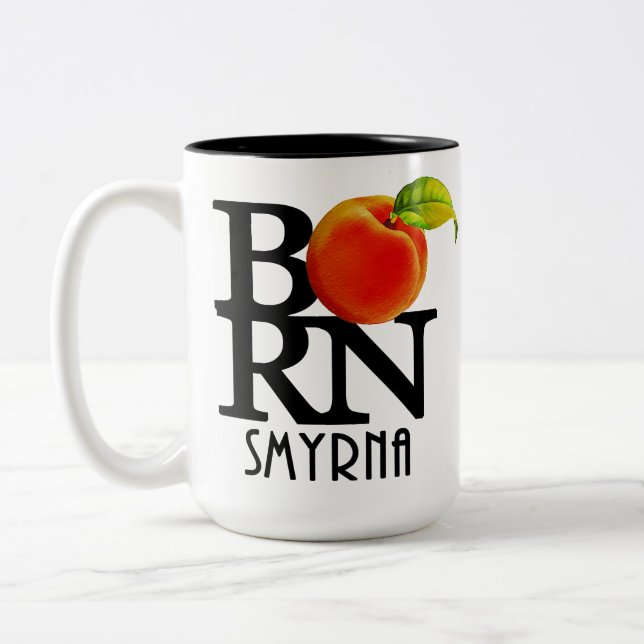 BORN Smyrna Georgia 15oz Två-Tonad Mugg (Vänster)