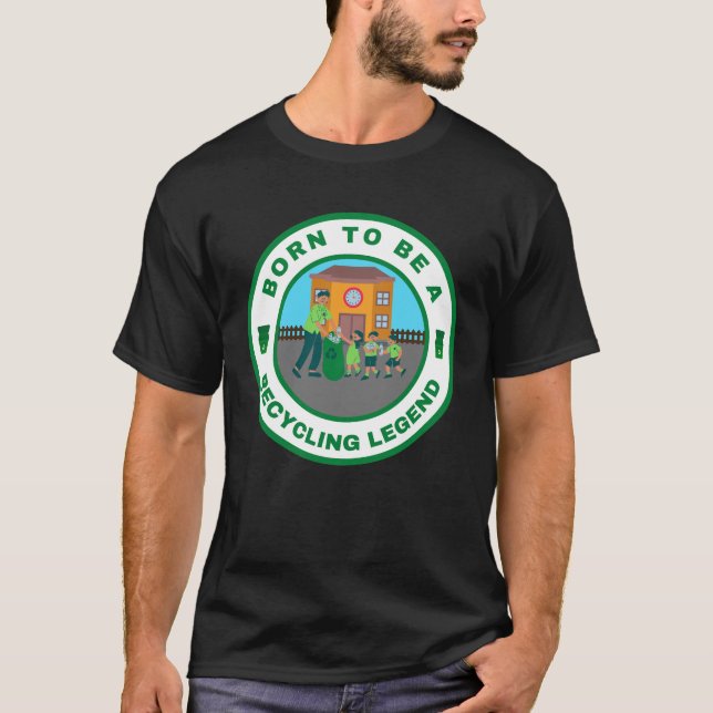 Born som återvinningsförklaring t shirt (Framsida)