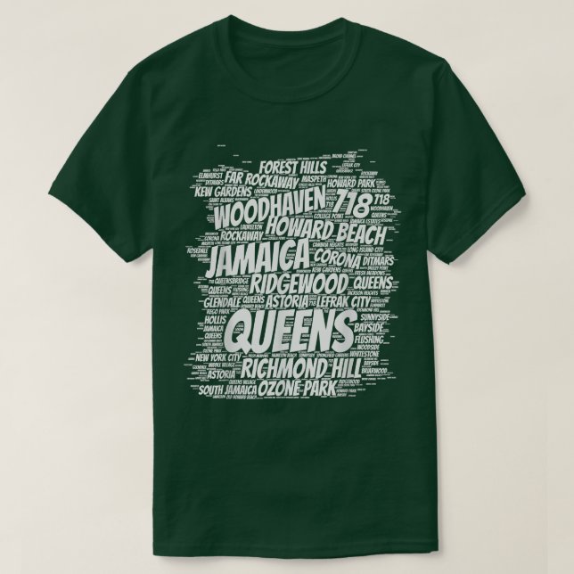 Born som föds upp i Quens borough new yorcity  T Shirt (Design framsida)