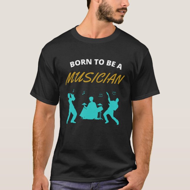 Born som musiker t shirt (Framsida)