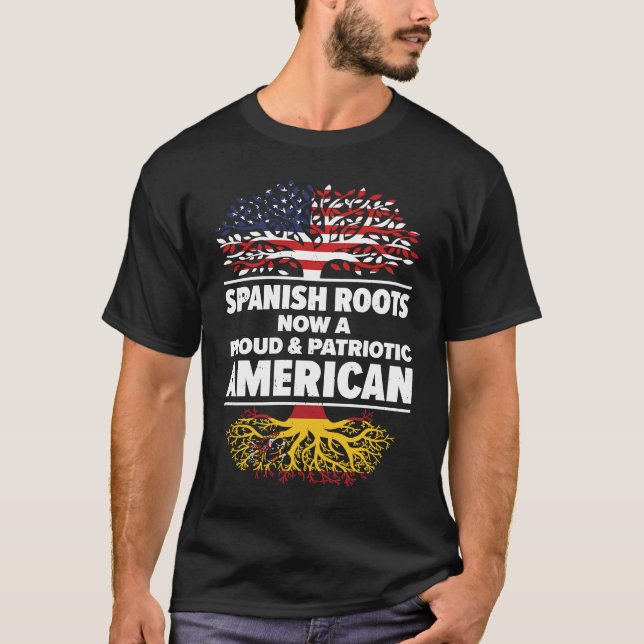 Born Spanska Spanska amerikanska medborgare T Shirt (Framsida)