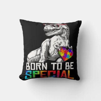 Born Speciell Trex Puzzle Dino Boys Autism Awarene Kudde