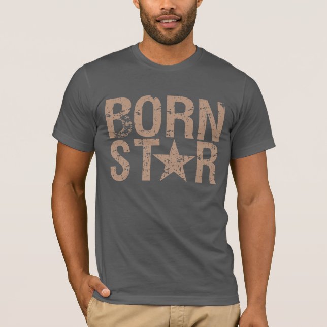 BORN STAR-skjorta - välj stil & färg Tee (Framsida)