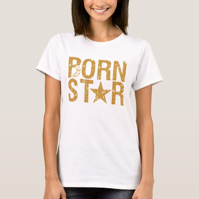 BORN STAR-skjorta - välj stil & färg Tee (Framsida)