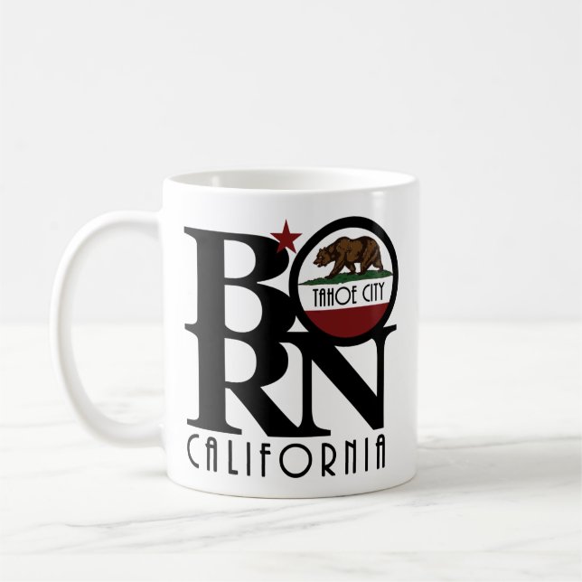 BORN Tahoe City California 11oz Kaffemugg (Vänster)