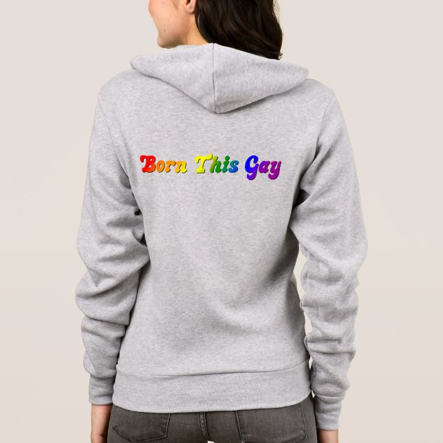 Born this Gay - Bold Rainbow LGBTQ+ Pride T Shirt (Baksida)