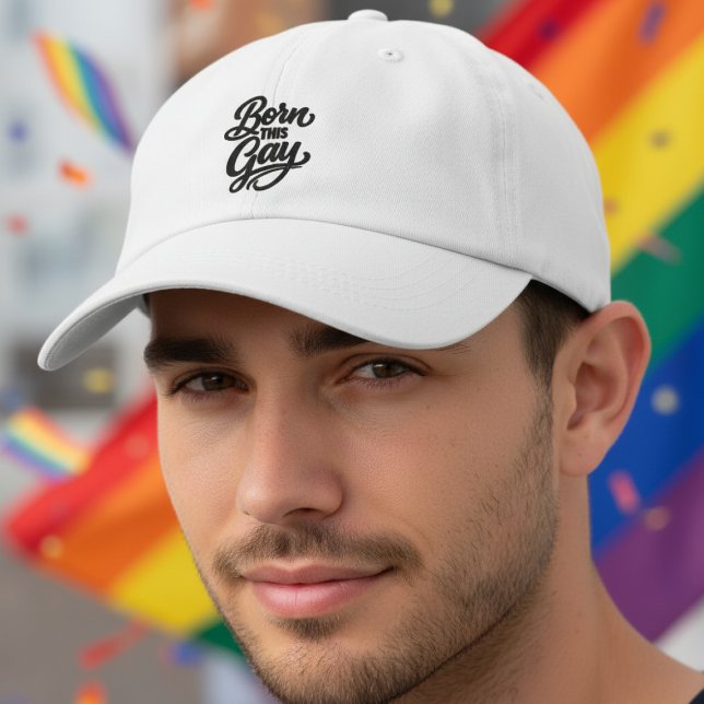 Born This Gay Pride Broderad Keps (Born This Gay Pride Embroidered Baseball Cap
by Ricaso. Be your authentic self Ideal for pride month)