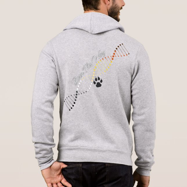Born This Way Gay Bear - Björn Pride DNA  T Shirt (Baksida)
