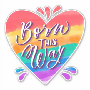 Born this Way Pride-hjärta Klistermärken