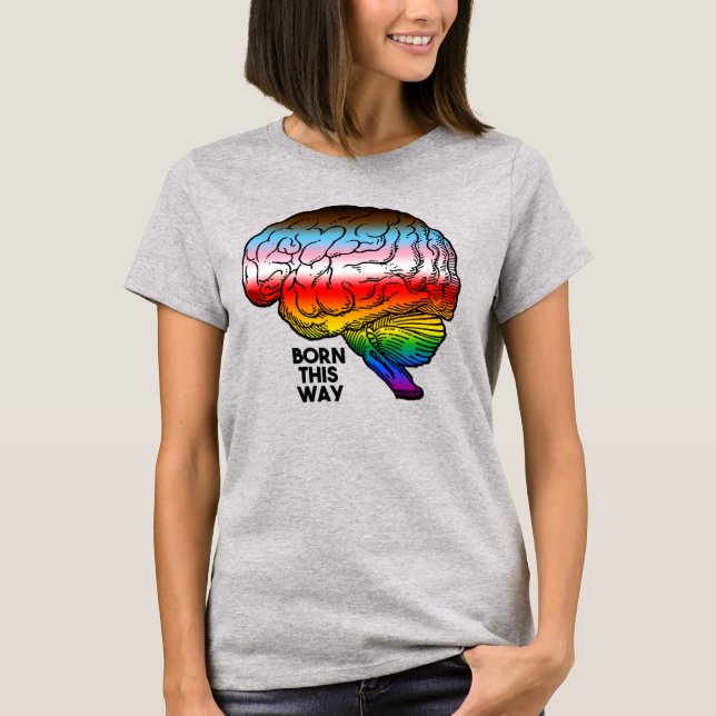 Born This Way Progress Pride T-shirt (Framsida)