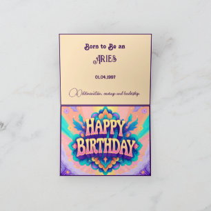 Born till Aries som födelsedag Kort