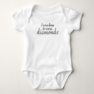 Born till Bära Diamonds faux-bling-design Tee