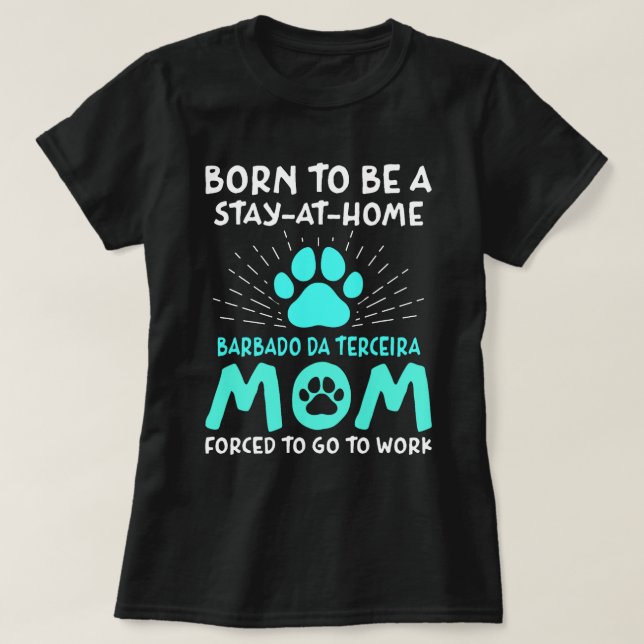 Born till Barbado da Terceira Mamma Funny Terceir T Shirt (Design framsida)