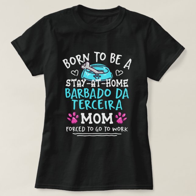 Born till Barbado da Terceira Mamma Funny Terceir T Shirt (Design framsida)