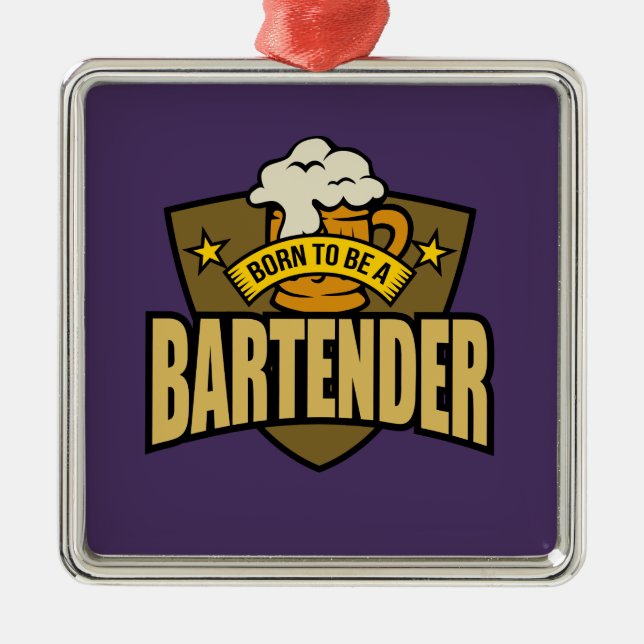 Born till Bartender Julgransprydnad Metall (Framsidan)