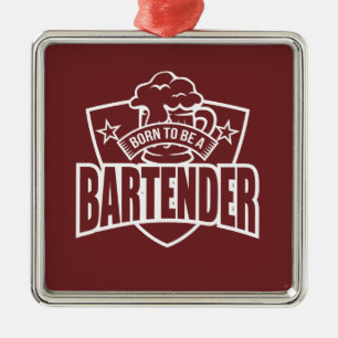 Born till Bartender Julgransprydnad Metall