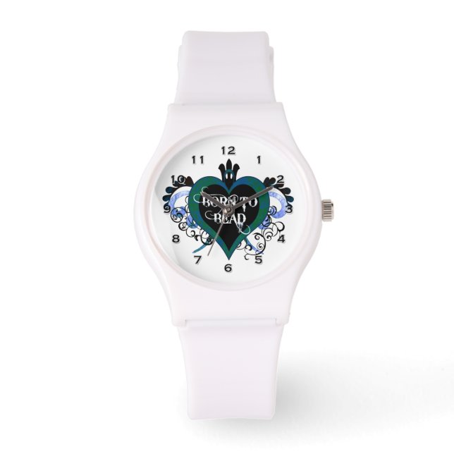 Born till Bead Blue Heart Watch Armbandsur (Framsida)