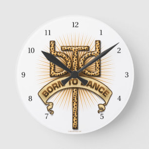 Born till Dance Round Clock Rund Klocka