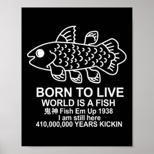 Born till den levande världen är fiskens koelakant poster