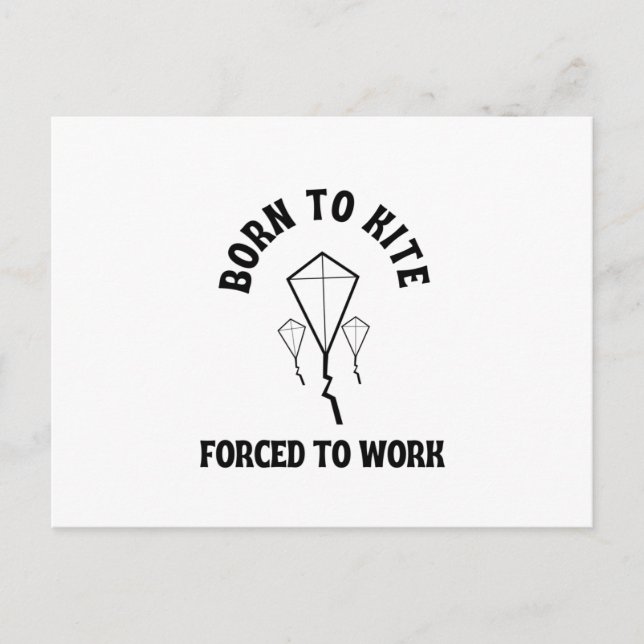 Born till drake tvingad till arbete vykort (Framsida)