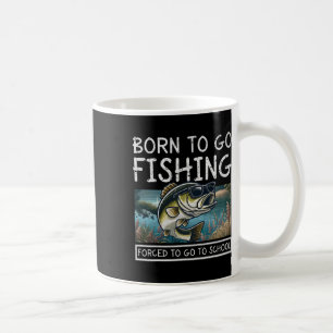 Born till fisk som tvingats till skolfiske kaffemugg