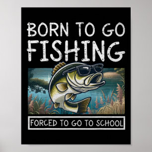 Born till fisk som tvingats till skolfiske poster