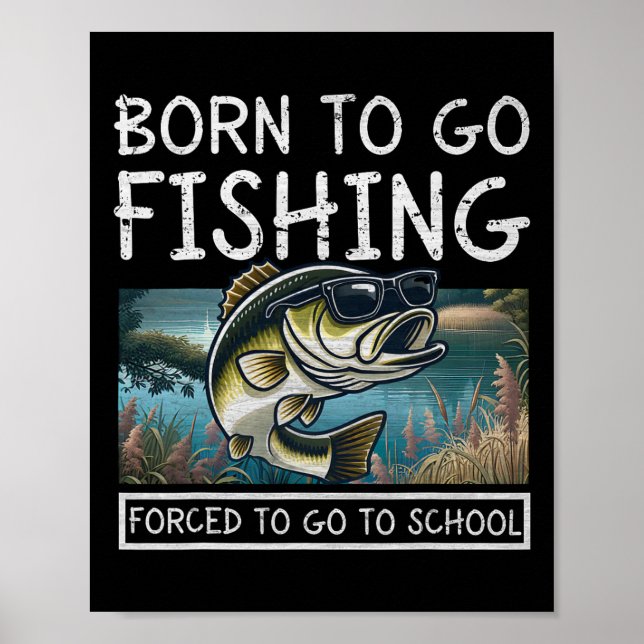 Born till fisk som tvingats till skolfiske poster (Framsidan)