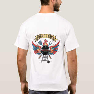BORN TILL GRILL Cristian FÖLJP - Ultimate BBQ Gril T Shirt