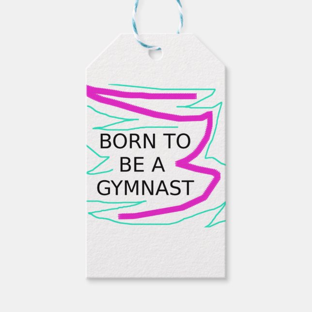 Born till Gymnast Presentetikett (Framsidan)