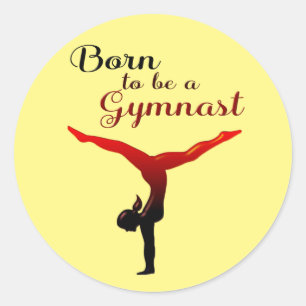 Born till Gymnast Runt Klistermärke