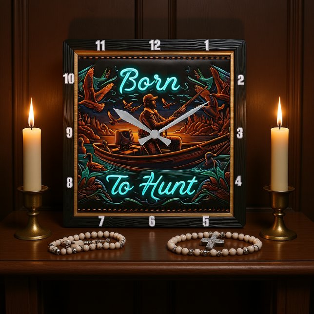 Born till Hunt Hunters samtal Fyrkantig Klocka (Skapare uppladdad)