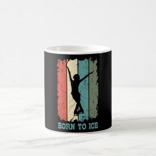 BORN TILL ICE Figur Skating Gift Ice Skating Figur Kaffemugg