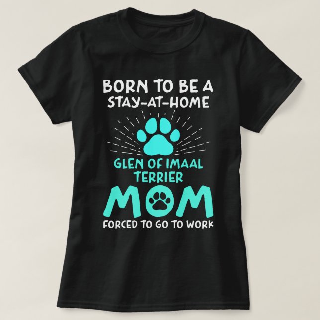 Born till Imaal Terrier Mamma Funny 2 T Shirt (Design framsida)