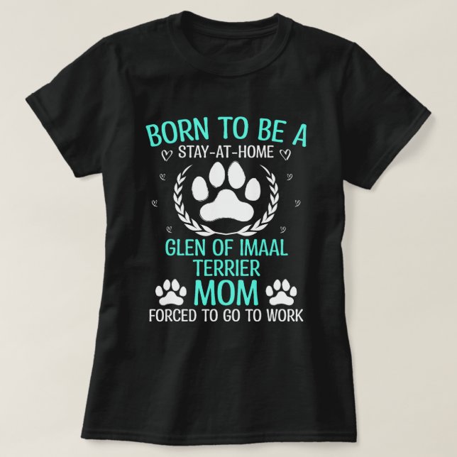Born till Imaal Terrier Mamma Funny 5 T Shirt (Design framsida)