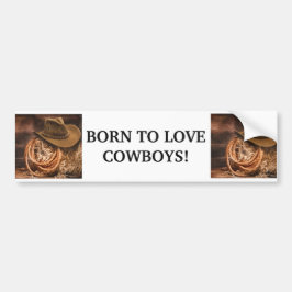BORN TILL KÄRLEK COWBOYS Roligt Western Horse-cita Bildekal