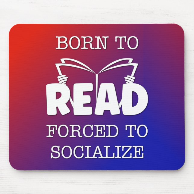 Born till läs tvingad till socialisering musmatta (Framsidan)