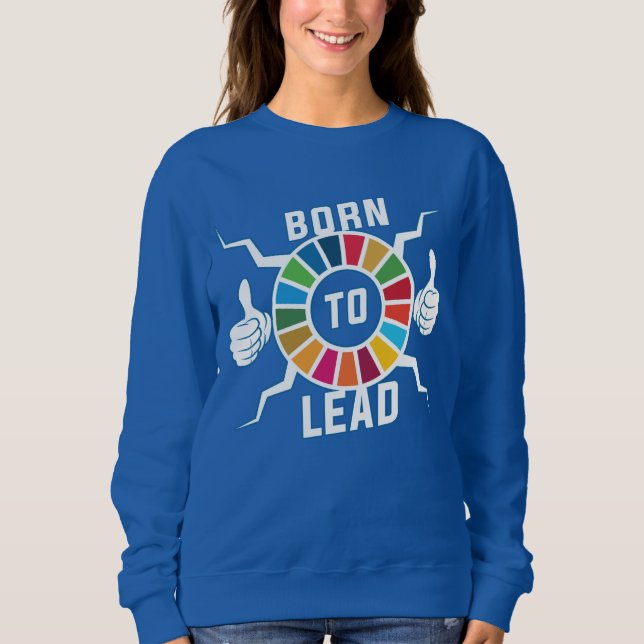 Born till ledande globala mål Ledarskap Motivering T Shirt (Framsida)
