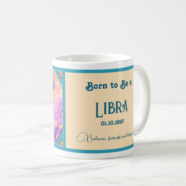 Born till Libra Kaffemugg (Framsida höger)