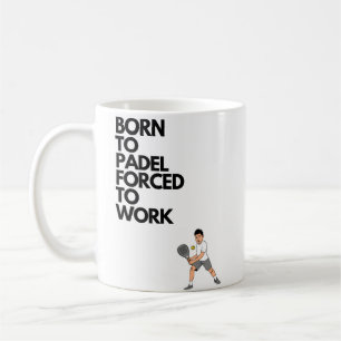 Born till padel tvingad till arbete kaffemugg