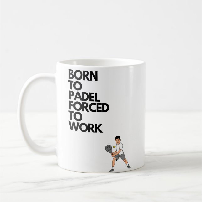 Born till padel tvingad till arbete kaffemugg (Vänster)