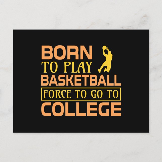 Born till Play Basketball Vykort (Framsida)